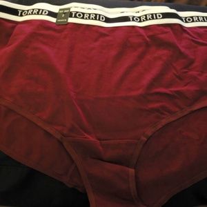 Nwt torrid plus size 2 sexy brief maroon panties